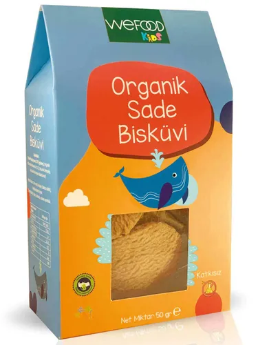 Wefood Organik Kids Sade Bisküvi 50gr